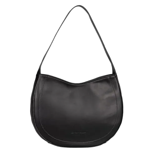 TOM TAILOR Thea Damen Hobo Bag - Stilvolle Schultertasche in Schwarz - Damen-Schultertaschen: Mittelgroße Hobo Bag mit Reißverschlussöffnung, ideal für den Alltag, kombiniert pures Design mit praktischen Fächern für Handy und mehr.