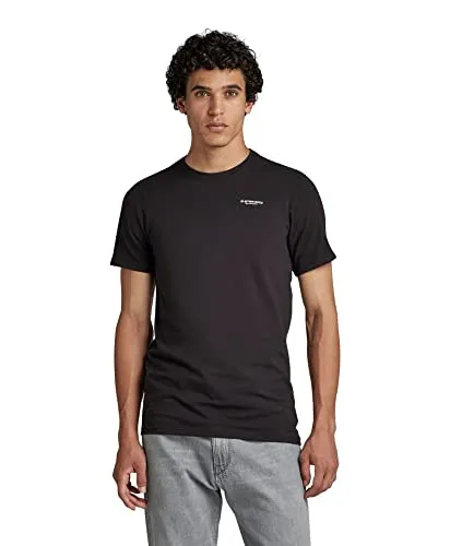 G-STAR RAW Herren Slim Base T-Shirt - Stylisches T-Shirt für Herren mit runden Ausschnitt und kurzem Arm, featuring auffälligen G-Star RAW Grafikprint auf der Brust – perfekt für lässige Outfits.