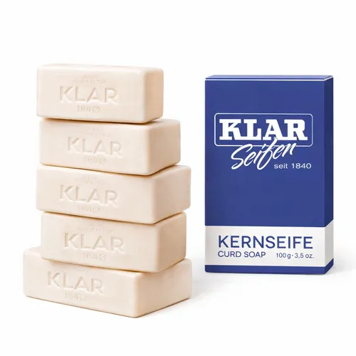 Klar’s Kernseife 5er Set – 500 g | Vielseitige Reinigung aus pflanzlichen Ölen