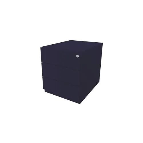 BISLEY Note Rollcontainer oxfordblau mit 3 Auszügen - Rollcontainer in stylischem Oxfordblau, mobil und sicher mit Auszugssperre. Ideal für die Aufbewahrung von Dokumenten und Büroutensilien direkt am Arbeitsplatz.