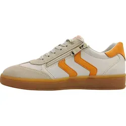 MARCO TOZZI Damen Sneaker flach mit Schnürsenkeln, Beige (Cream Comb) - 39 EU - Damen-Sneaker mit Feel me Sohle für ultimativen Tragekomfort, ideal für Freizeitaktivitäten. Wechselfußbett ermöglicht Anpassung an individuelle Bedürfnisse.