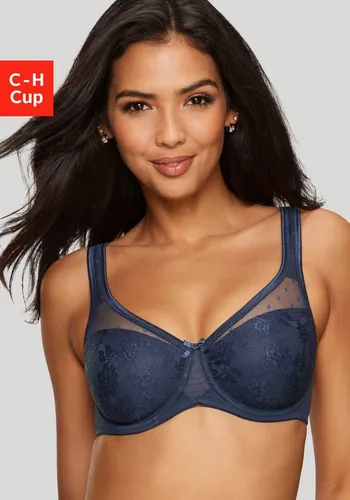 Nuance by Lascana Minimizer-BH mit unterlegter Jacquardspitze, Dessous, ideal für große Größen