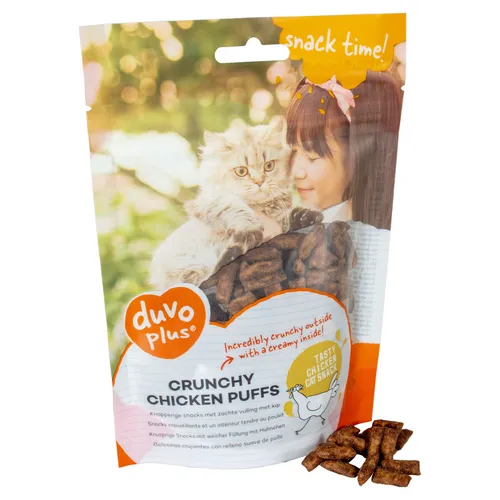 Duvo+ Katzensnack Crunchy Chicken Puffs 50 g, UVP 1,99 EUR, NEU