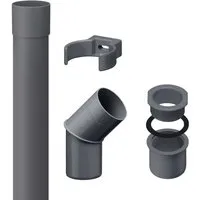 Produktbild INEFA Regenfallrohr Set 2m – PVC-U Dachrinnenzubehör