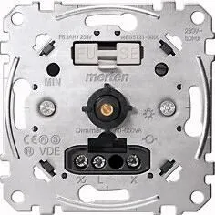 Merten MEG5131-0000 Drehdimmer-Einsatz für Glühlampen und Halogenlampen, 40-400 W, mit Druck-Ausschalter für optimale Lichtsteuerung - 