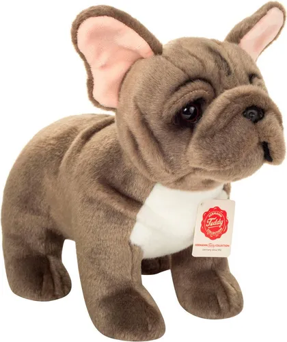 Französische Bulldogge stehend grau 30 cm