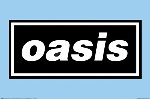 Poster Oasis - Logo on blue - Poster 61x91,5 cm