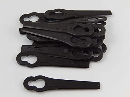 vhbw 20x Ersatz-Messer kompatibel mit Bosch Art 23 Easytrimm Accu, Art 23 LI, Art 26 Accutrimm Rasentrimmer - Ersatzklinge Schwarz, Kunststoff