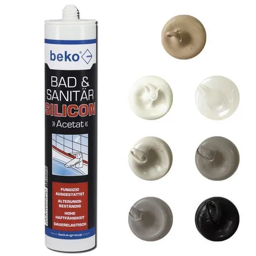 BEKO Acetat Silikon Sanitär Bausilicon (alle Farben) Dichtmasse 310ml