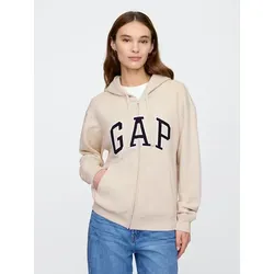 GAP Sweatjacke in Beige - XL
