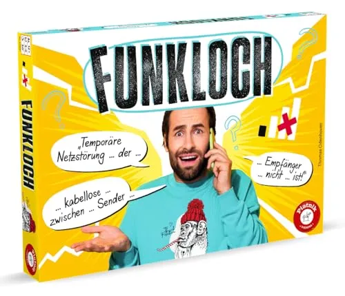 PIATNIK Gesellschaftsspiel Funkloch - Gesellschaftsspiel für 3-6 Spieler, ideal für unvergessliche Abende mit Freunden, spannende Spielmechanik und eine Spieldauer von 30 Minuten.