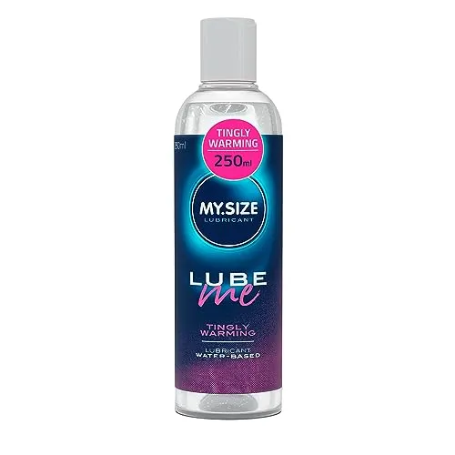 MY.SIZE Lube Me Premium Gleitgel Tingly Warming 250 ml | Gleitmittel wär Men d, prickelnd & geruchsneutral | Wasserbasiertes Lubricant Gel Für Toys & Latexkondome geeignet