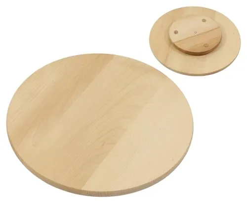 Holzbrett ROT 45 cm rund für Käse-Vorspeisen Pizza