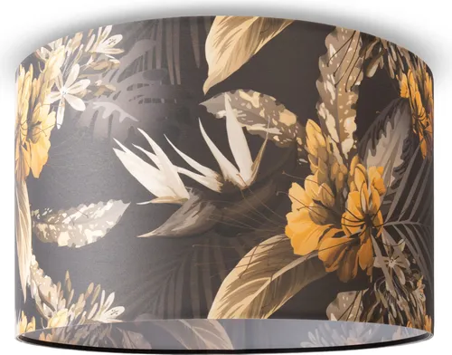 Paco Home - Deckenlampe Wohnzimmer Lampe Esstisch Pendelleuchte Blumen Palmen Deko E27 Design 6 (ø45,5 Cm), Deckenleuchte - Schwarz