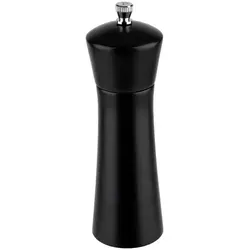 APS 40578 Pfeffermühle, Gewürzmühle aus Akazienholz, Mahlwerk aus Carbonstahl, Ø 5 cm, Höhe 17 cm, schwarz