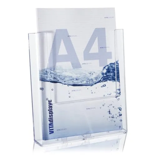 TAYMAR Prospekthalter, Wandprospekthalter DIN A4, transparent