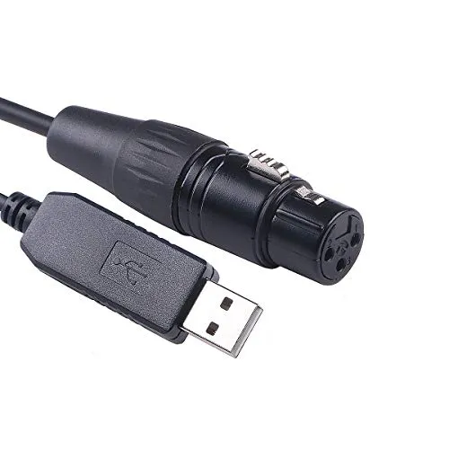 USB auf RS485 DMX-512 XLR-Buchse, 3-polig, zur Steuerung von Bühnenbeleuchtung mit Styler, FT232RL-Chip (1,5 m)