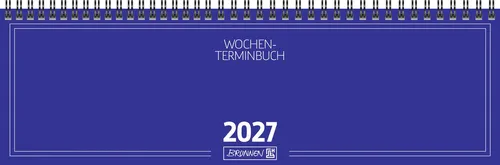BRUNNEN Querterminbuch33x10cm blau 2S/1W von BRUNNEN