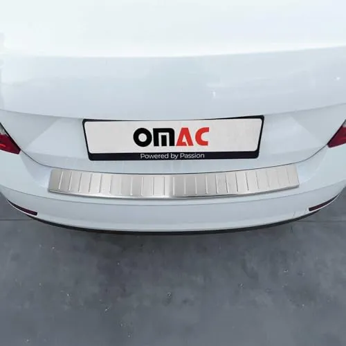 OMAC Ladekantenschutz für Skoda Fabia 2015-2021, Chrom Gebürstet - Abdeckblenden, langlebig und rostbeständig. Schützt effektiv die Ladefläche vor Kratzern und Stößen, mit einfacher Montage dank doppelseitigem Klebeband.