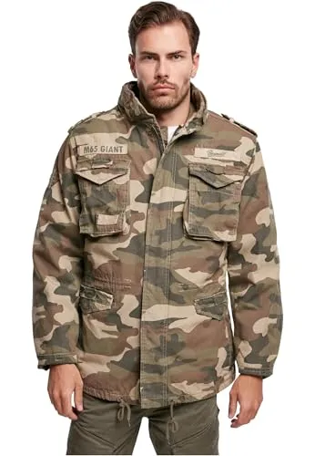 Brandit M65 Giant Jacket - Light Woodland, Größe: 6XL - Funktionsjacke im klassischen Army Style mit herausnehmbarer Innenjacke für vielseitigen Einsatz. Ideal für wechselhaftes Wetter und stylische Streetwear.