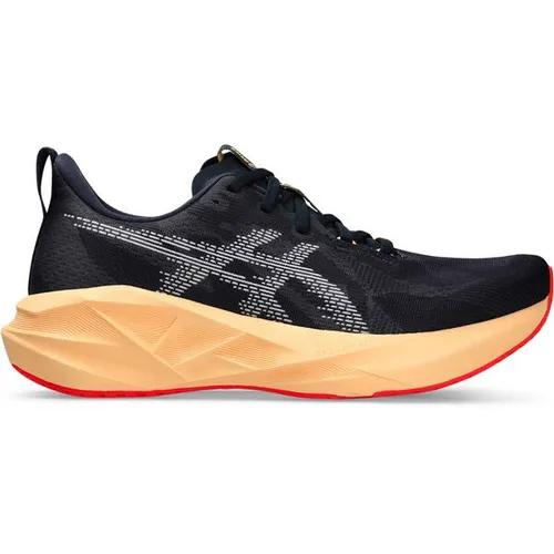 Asics NOVABLAST 5 MIDNIGHT/ORANGE GLOW Laufschuh 45 1/3 - Laufschuhe, Größe 45 1/3, mit innovativer Dämpfung für maximalen Komfort und Energie-Rückführung beim Laufen.
