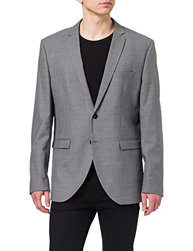JACK & JONES JPRSOLARIS Super Slim Fit Blazer für Herren - Eleganter einreihiger Blazer im Super Slim Fit, ideal für moderne Looks. Hergestellt aus recyceltem Polyester und Wolle, umweltfreundlich und stilvoll.