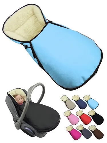 BambiniWelt by Rafael K. Fußsack Winterfußsack für Babyschale kompatibel mit Maxi-Cosi mit Wolle