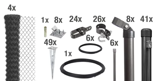 Produktbild Alberts Maschendrahtzaun 125 cm, 100 m Komplettset
