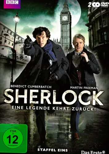 SHERLOCK - Staffel 1 - BBC 2 DVD - Fesselnde Krimiserie auf DVD, FSK 12, in Deutsch und Englisch, ideal für Fans von spannenden Ermittlungen.