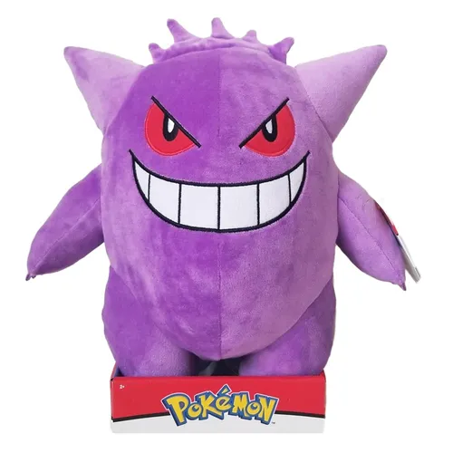 Pokémon Gengar Plüsch 30cm - Kuschelig und offiziell lizenziert - Stofftier & Teddybär: Der superweiche Gengar Plüsch ist perfekt zum Kuscheln und ideal für Pokémon-Fans. Ein offizielles Produkt von Jazwares, das überallhin mitgenommen werden kann.