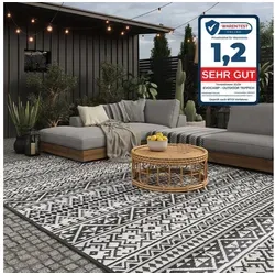 EVOCAMP Outdoor Teppich 250x400 cm - Teppich für draußen, wetterfest und leicht (3,6 kg) – ideal für Camping, Garten und Terrasse mit beidseitigem Design und schneller Trocknung.