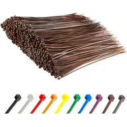 Kabelbinder 1000 braun UV-beständig 22kg 300 mm x 4,8 mm - Kabelbinder 1000 braun UV-beständig 22kg 300 mm x 4,8 mm – für perfekte Ordnung und Sicherheit. Mit einer Zugfestigkeit von 22 kg und UV-Beständigkeit sind sie ideal für drinnen und draußen. Immer genug Vorrat für alle Projekte!