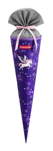 Step by Step Schultüte mit eingenähtem Bändchen - Schultüte im passenden Design zum Ranzen, aus 100% recycelten PET-Flaschen, ideal für eine umweltfreundliche Einschulung mit 5 Litern Volumen für viele Überraschungen.