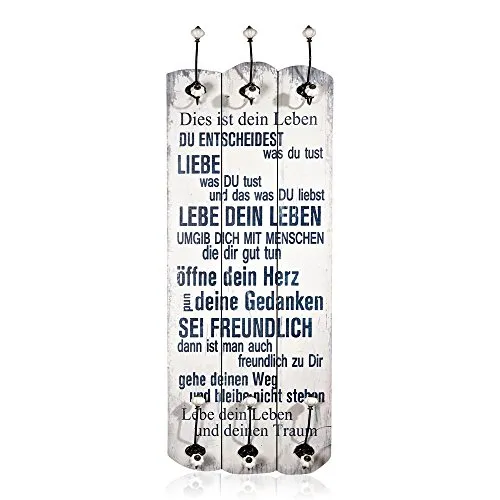 Melko Wandgarderobe/Aufhängung/Wandpaneel im Shabby Chic