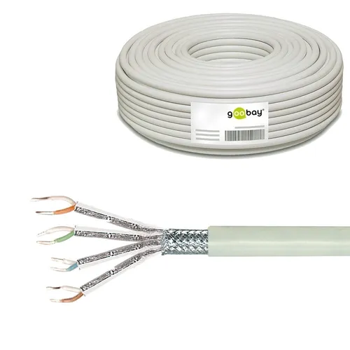 10m CAT6 Kabel S/FTP PiMF starr Netzwerk Installation Verlegekabel LAN 2-fach