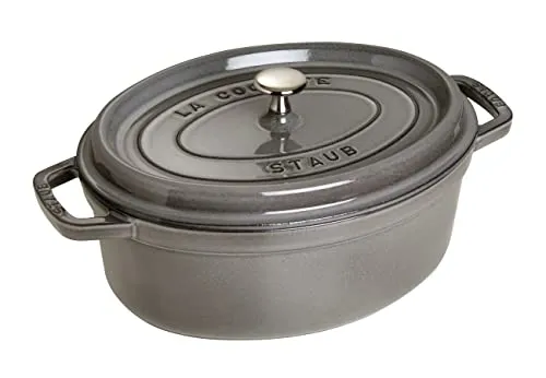 Staub Guss Cocotte, oval Graphitgrau 37 cm von Staub