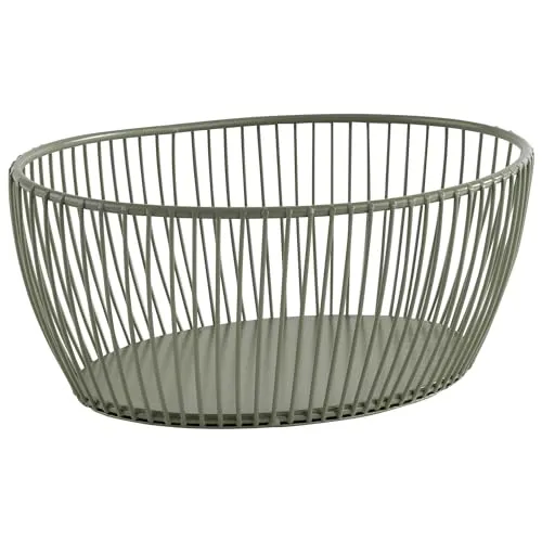 APS 30472 Korb -SVART- in smoke green 20 x 15 cm, Höhe 8 cm in grün von APS
