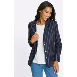 Sieh an! Blusenblazer Blazer Langarm blau 44