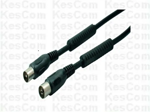 Hochwertiges Antennenkabel 1m IEC Koax Stecker auf IEC Koax Buchse schwarz >90dB