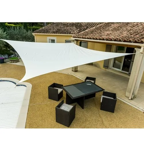 WERKA PRO Sonnensegel Creme 4 x 5m - Sonnensegel für eleganten Outdoor-Stil, bietet effektiven UV-Schutz und ist einfach zu installieren. Ideal für Terrassen und Gärten.