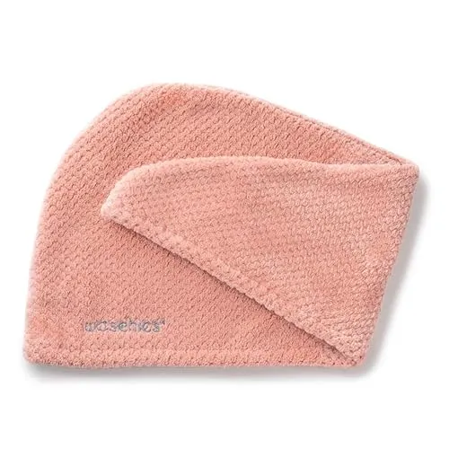 waschies Mikrofaser Haarhandtuch/Haarturban mit praktischem Fixierknopf – 2er Set Pink/Rosa – für schnelle Haartrocknung – sanft, leicht & saugfähig – geeignet für alle Haartypen