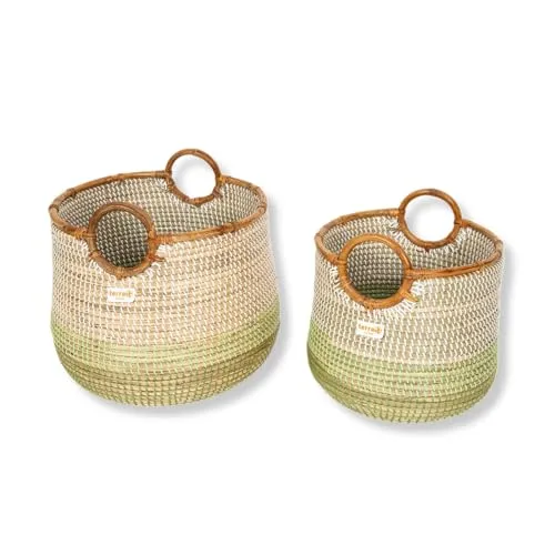 Terra Home 2er Set Aufbewahrungskörbe in grün von Terra Home