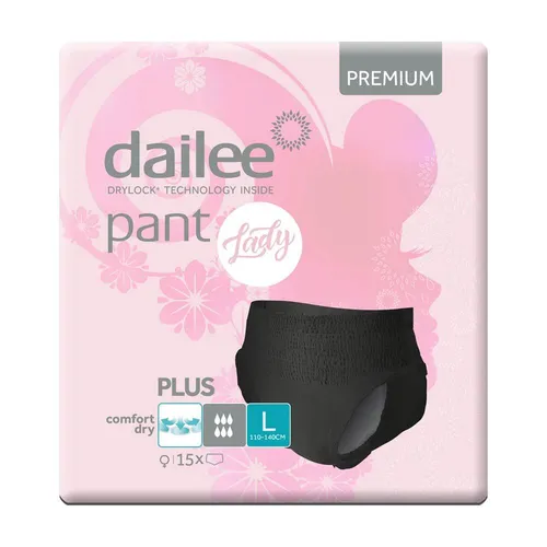 Dailee Pant Premium Plus Black M, 90 Stück von Drylock