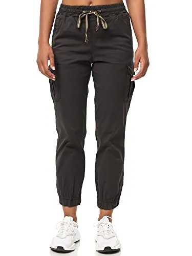 Tazzio Cargo Hose Damen Cargohose Regular Fit F600 (S, Anthrazit) - Damen-Hosen: Coole Cargohose aus hochwertiger Baumwollmischung mit Elasthan für optimale Bewegungsfreiheit - ideal für sportliche Aktivitäten und den ganzen Tag.