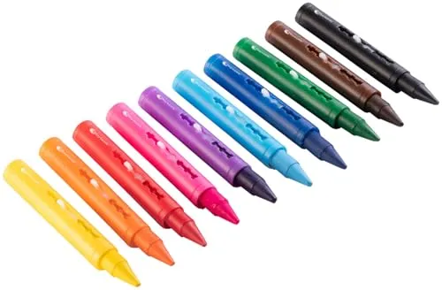 Playtastic Stifte: 10 Badewannenstifte für Kinder, schadstofffrei und abwaschbar (Badefarbenstifte, Kinder-Badekreide)