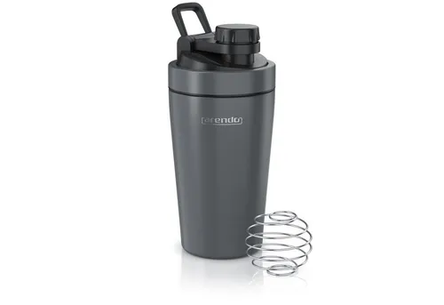 Arendo Protein Shaker Edelstahl Eiweißshaker 500 ml, verschließbar, bruchfest, BPA-frei, Edelstahl, (1-tlg), auslaufsicher, spülmaschinengeeignet, mit Tragegriff und Mixball
