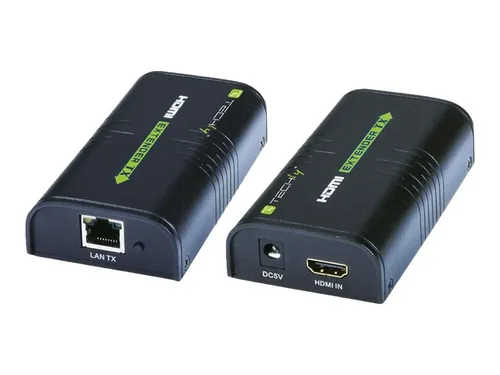 Techly HDMI Extender/Splitter über IP 120m - HiFi-Kabel für bis zu 120m Reichweite, ermöglicht die Übertragung von HD-Videosignalen über IP-Netzwerke, ideal für professionelle Anwendungen.