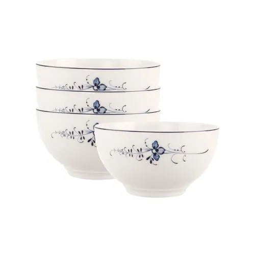 Villeroy & Boch Vieux Luxembourg Bol 750 ml 4er Set - Schalen & Schüsseln – Zeitlos elegantes 4er Set aus hochwertigem Porzellan, ideal für Müsli, Salate oder Desserts, mikrowellensicher und spülmaschinenfest.