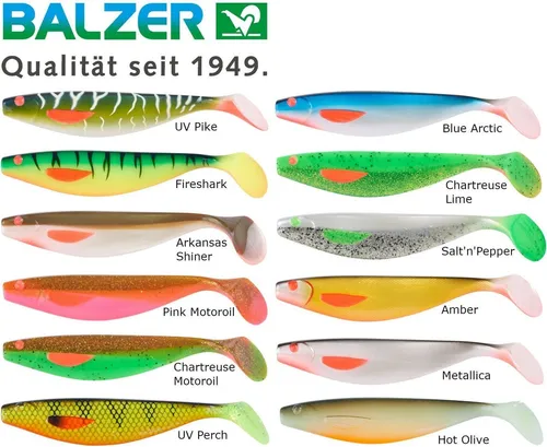 Balzer Shirasu Booster Shad - Gummifisch, Länge:10cm, Farbe:Salt'n Pepper