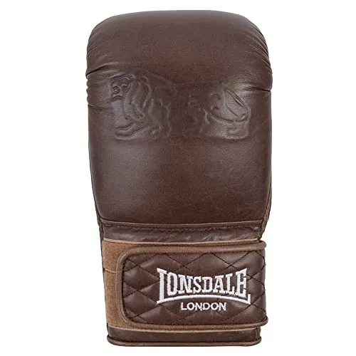 Lonsdale Boxsackhandschuhe aus Leder VINTAGE BAG GLOVES - Boxen: Hochwertige Rindslederhandschuhe mit optimaler Schlagdämpfung und maximalem Tragekomfort durch weiches Innenfutter und Belüftungslöcher.